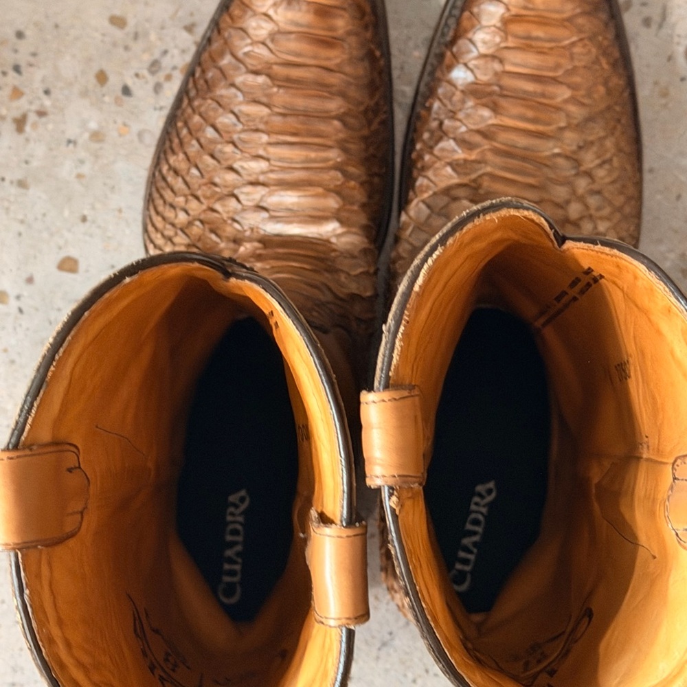 Genuine Leather Python Western Boots - image 3
